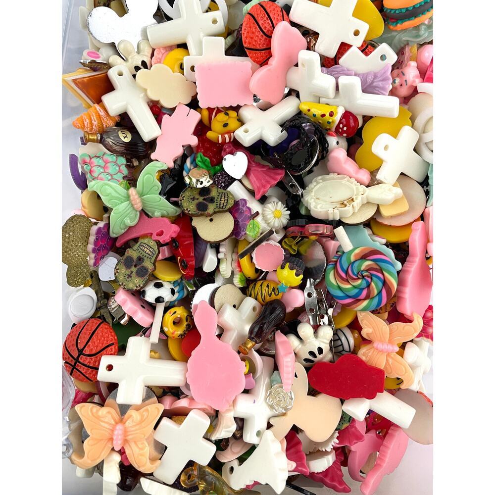 300 PC Resin Cab Flat Back Charm Grab Bag Mixed DIY Craft Supplies